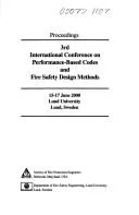Third International Conference on Performance-Based Codes and Fire Safety Design Methods